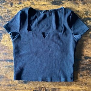 GB Fashion Small Black Cropped T shirt